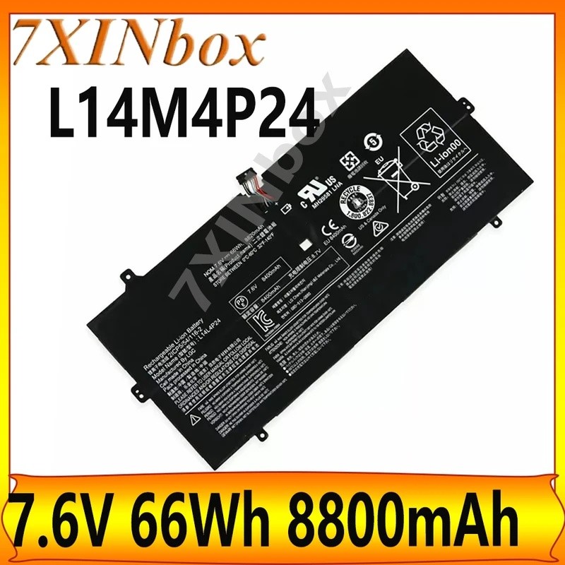 7XINbox L14M4P24 L14L4P24 7.6V 66Wh 8800mAh แบตเตอรี่แล็ปท็อปสําหรับ Lenovo YOGA 4 PRO 900-13ISK 900