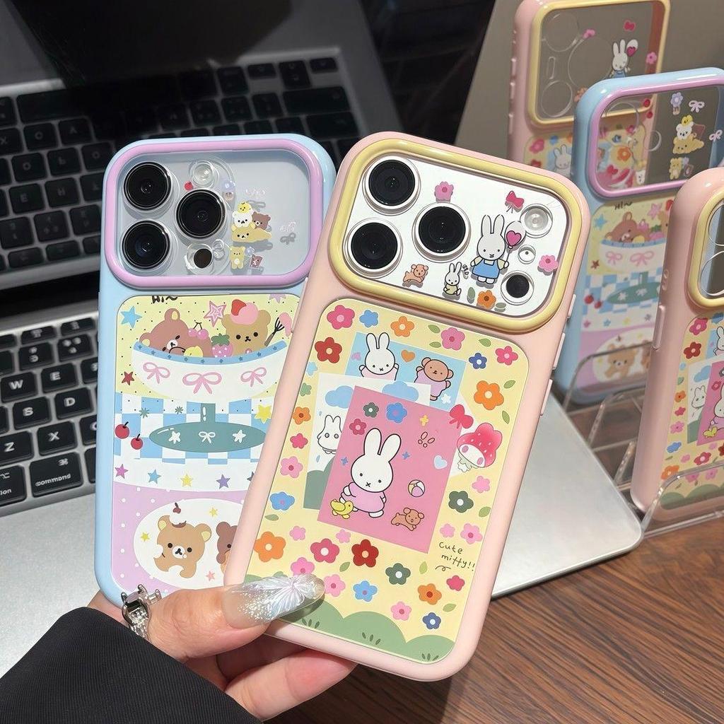 Rabbit Rilakkuma เหมาะสําหรับ iPhone 17 16 15 14 13 12 11 Pro Max Plus เคสโทรศัพท์
