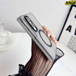 เคสแม่เหล็กสําหรับ Samsung Galaxy Z Fold8 Ultra 5 6 7 W24 W26 Clear Matte กันกระแทกคลุมทั้งหมดฝาครอบกันชน