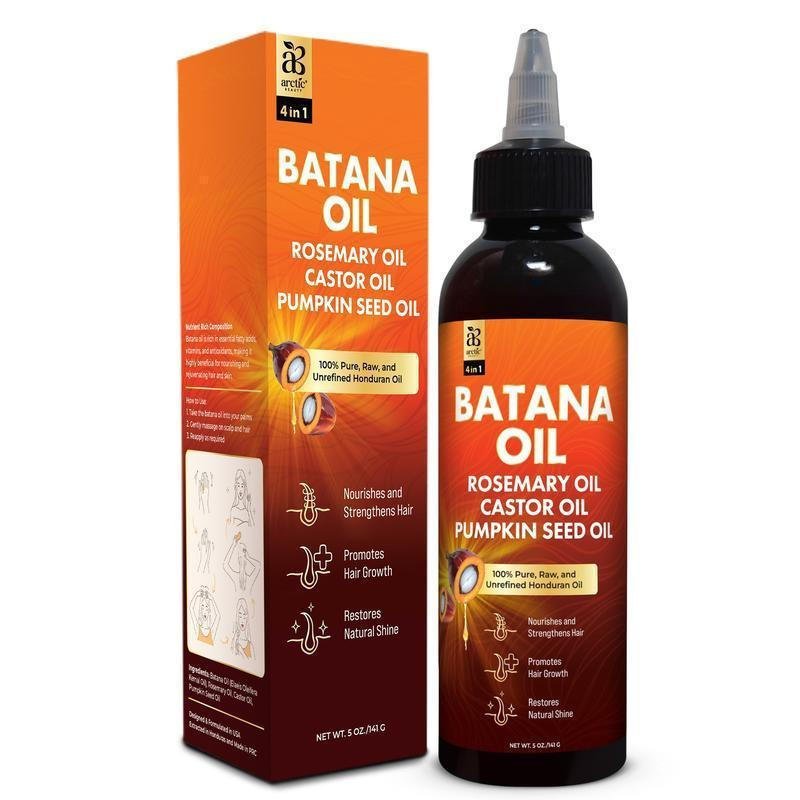 ArcticBeautyLiquidBananaOil(5oz.)-บรรจุRosemary,Castor,PumpkinSeedOil-100%PureUnrefinedRedDuranOil-H