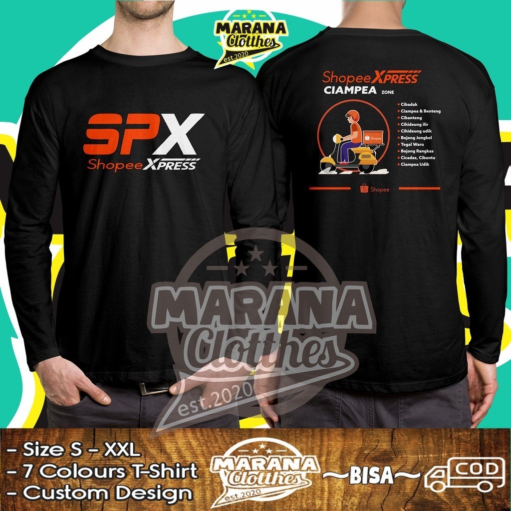 สินค้าพร้อมส่ง SPX Express Courier Motorcycle Request เสื้อเชิ้ต Distro แขนยาวแบบกําหนดเอง