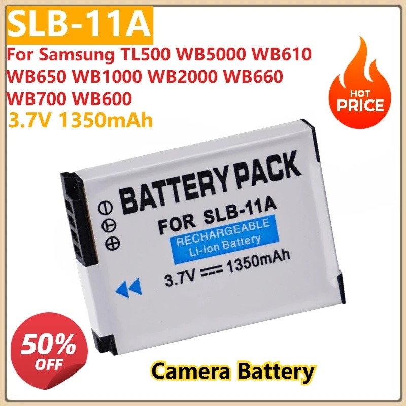 สําหรับ Samsung TL500 WB5000 WB610 WB650 WB1000 WB2000 WB660 WB700 WB600 เปลี่ยนแบตเตอรี่กล้องSLB-11