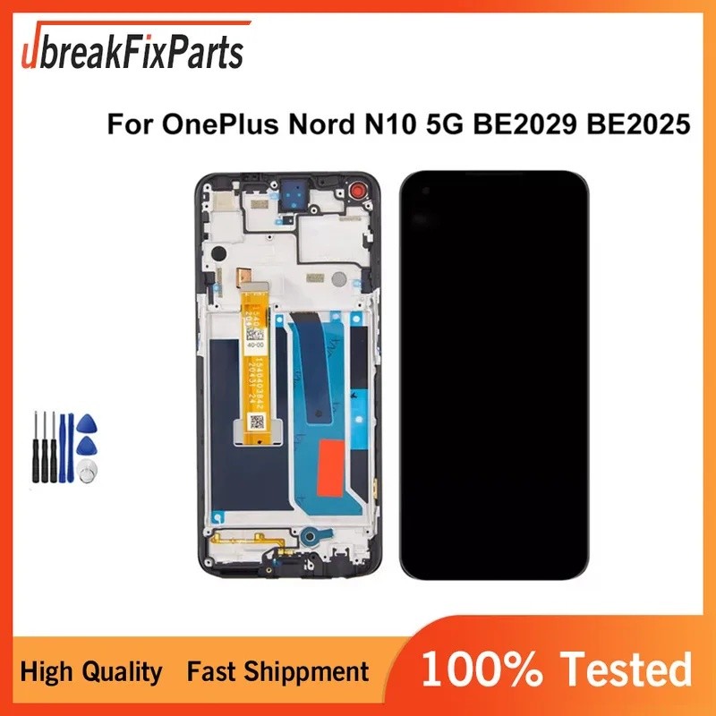 สําหรับ OnePlus Nord N10 5G BE2029 BE2025 จอแสดงผล LCD Touch Screen Digitizer กรอบ