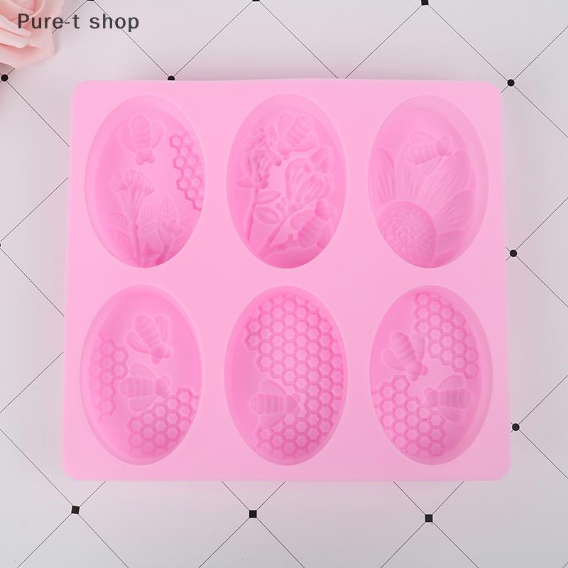 Pure-t shop แม่พิมพ์สบู่ Bee Shape Handmade สบู่แม่พิมพ์ที่ไม่ซ้ํากันสบู่ทําหัตถกรรมเครื่องมือ