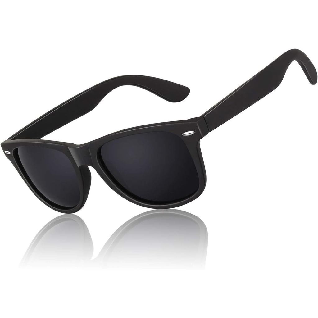 LINVO แว่นกันแดดโพลาไรซ์สําหรับผู้ชายสตรีขับรถดวงอาทิตย์แว่นตา Shades 80 สไตล์ Retro Design Square P