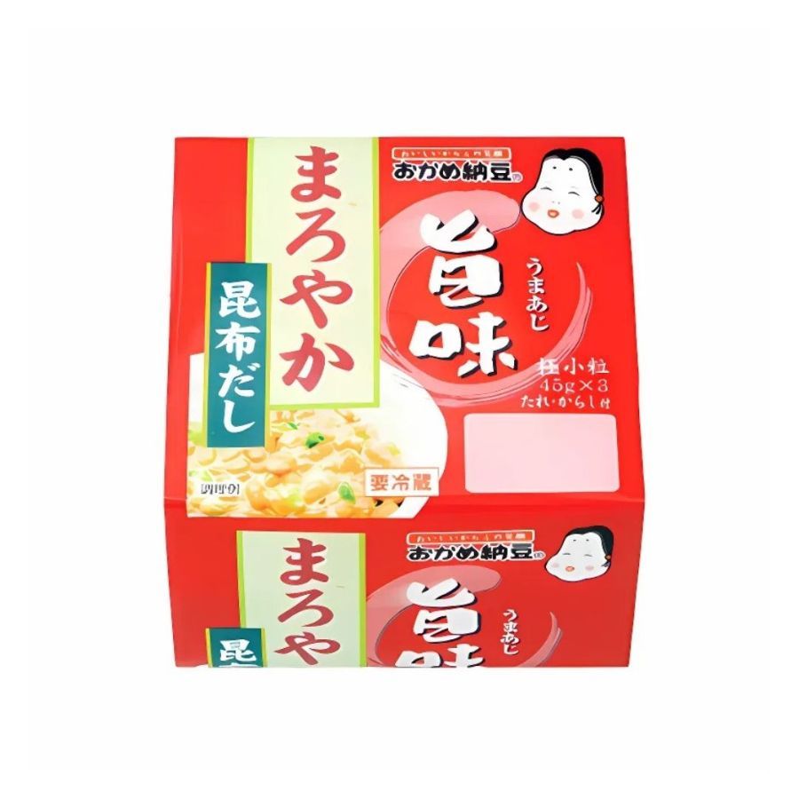 โอคาเมะ นัตโตะรสคอมบุดาชิ Okame Natto Maroyaka Kombu Dashi Umami 45g. Pack3