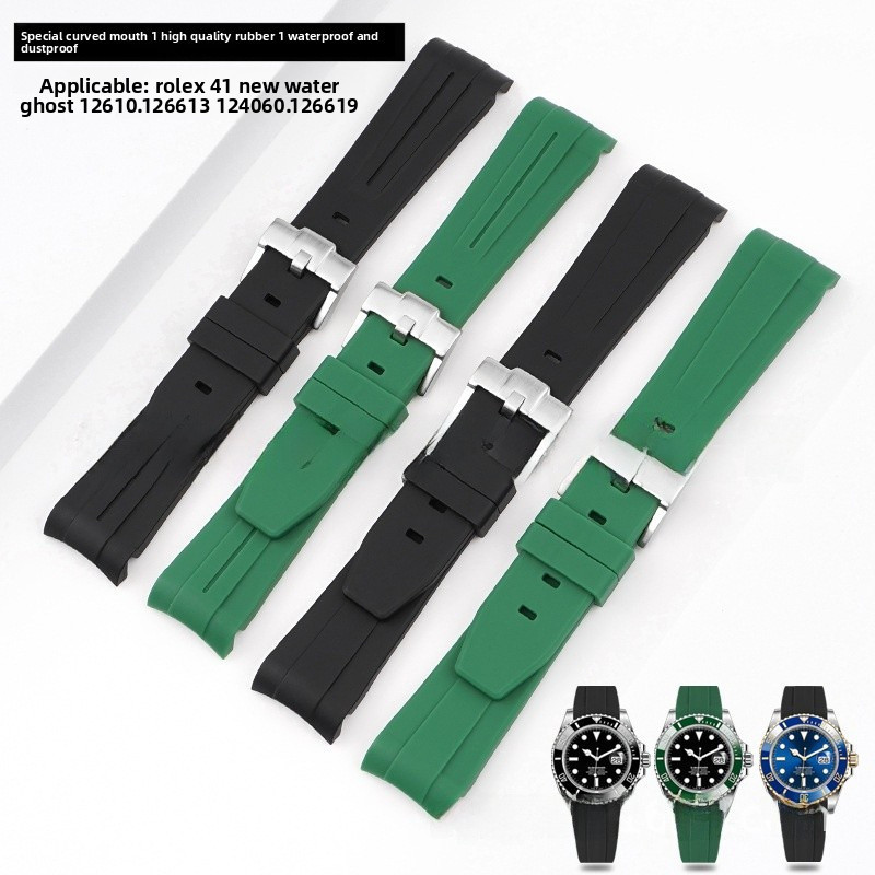 7/24 ✈ ในสต็อกเข้ากันได้กับ Rolex Submariner Series 41mm, Explorer 21mm, สายนาฬิกาอินเทอร์เฟซโค้งพิเ