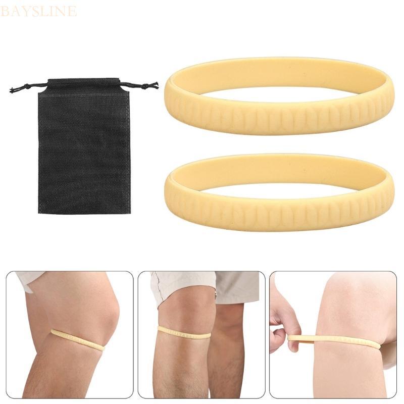 BAYSLI 2 ชิ้น Patella Tendon เข่าสายรัดซิลิโคน Patella Band Patella เข่าสนับสนุนรั้งสําหรับกีฬาเบสบอ