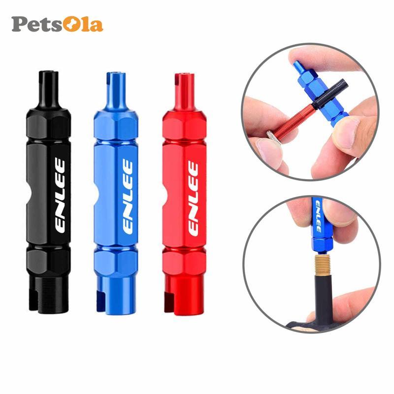 [PETSOLA] เครื่องมือวาล์วยางจักรยาน เครื่องกําจัดแกนอลูมิเนียมทนทานสําหรับท่อ Presta Schrader อุปกรณ์ปั่นจักรยาน
