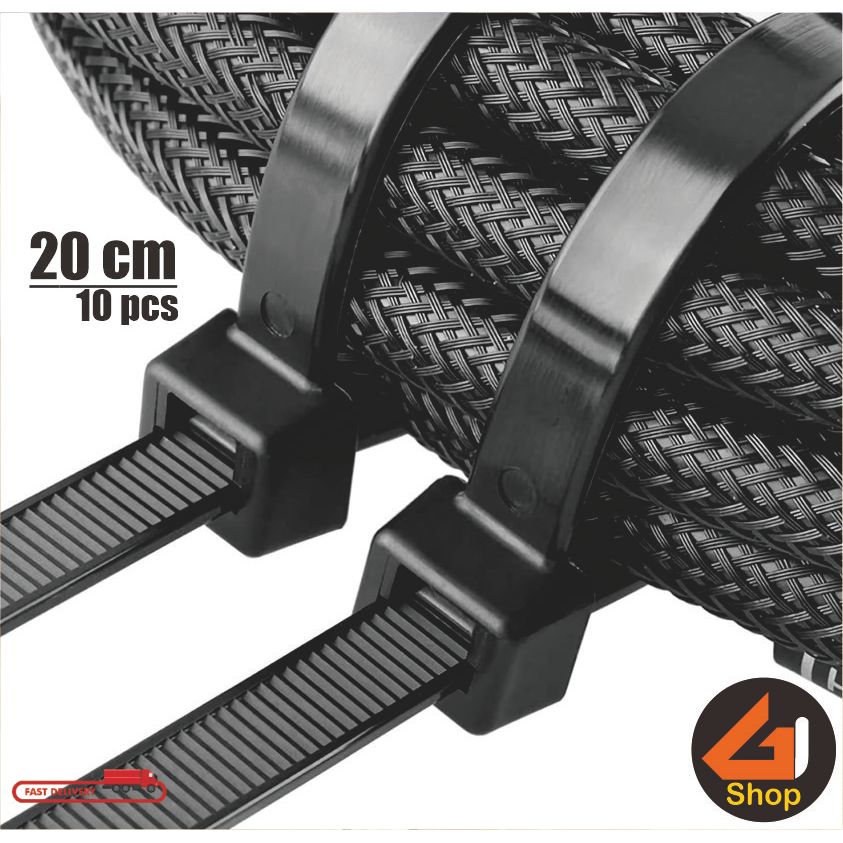Cableties 20 ซม. สายผูกอเนกประสงค์ประกอบ PC คอมพิวเตอร์สายเคเบิล Tidying Ties วัสดุไนลอน