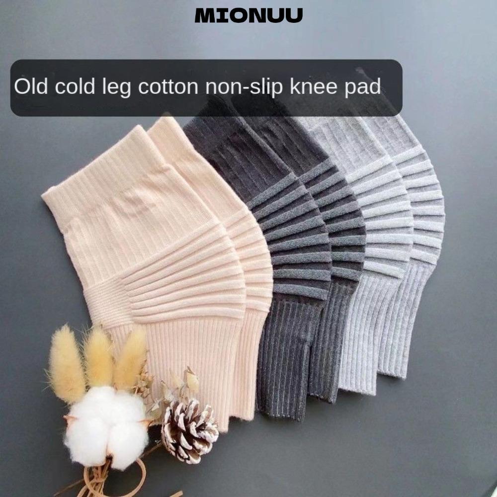 MIONUU Compression Knee Brace, Stripe Elastic Sports Knee Pads, Warm Compression Nude Black Grey Cotton Elastic Support Pads ผู้ชายผู้หญิง