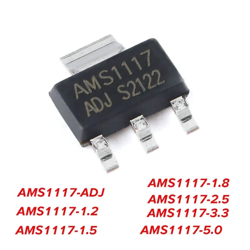 5PCS AMS1117 AMS1117-ADJ AMS1117-1.2 AMS1117-1.5 AMS1117-1.8 AMS1117-2.5 AMS1117-3.3 AMS1117-5.0 111