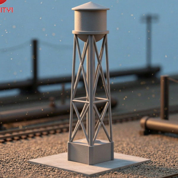 [Baosity1] Handmade Water Pylon Model Fine Detail Scale Water Pylon Model Layout 1-160