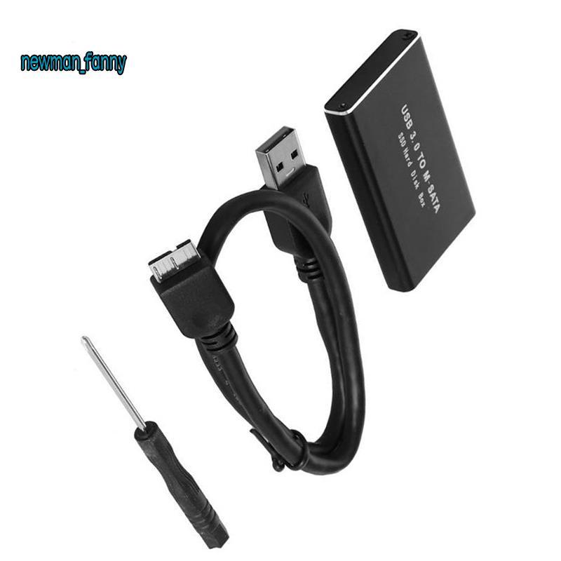 MSATA to USB 3.0 SSD Enclosure ฮาร์ดไดรฟ์ภายนอกกล่องดิสก์สําหรับ 30x50 มม.30x30 มม.MSATA SSD