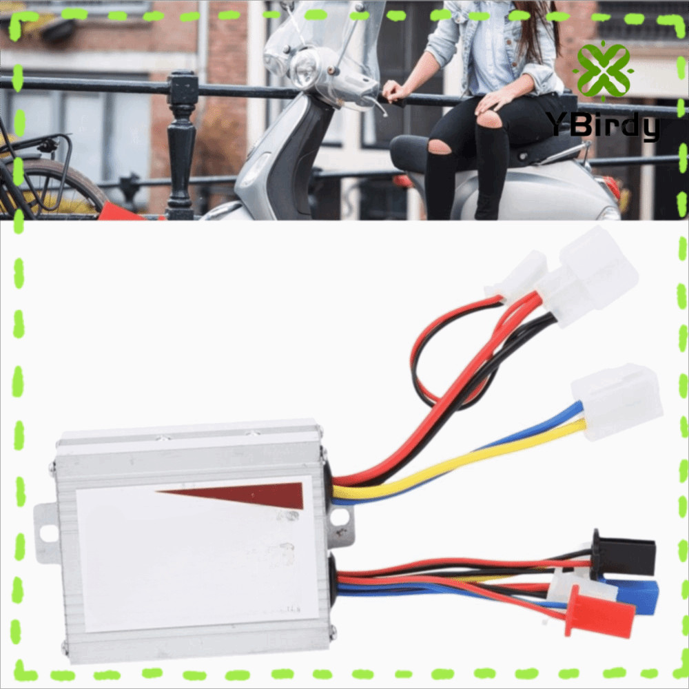 YRBWDYZDH แปรงมอเตอร์ Controller, อลูมิเนียมอัลลอยด์ Silver ไฟฟ้าจักรยาน Controller, ทนทาน 12V 500W 