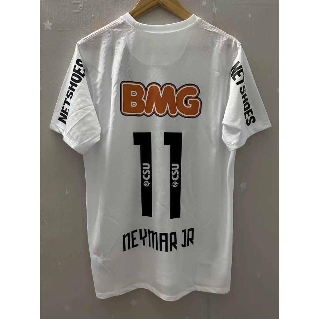 11-12 Santos Neymar Jr ที่กําหนดเองคุณภาพสูง Retro ฟุตบอล Home Jersey