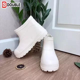 BB DOUBLE รุ่น CT607 รองเท้าบูทกันฝน กันนำ้ ใส่ทำงาน รองเท้าบูทแฟชั่น ยางEVA สูง 17 cm. สีส้ม ชมพู ครีม ขาว เขียว