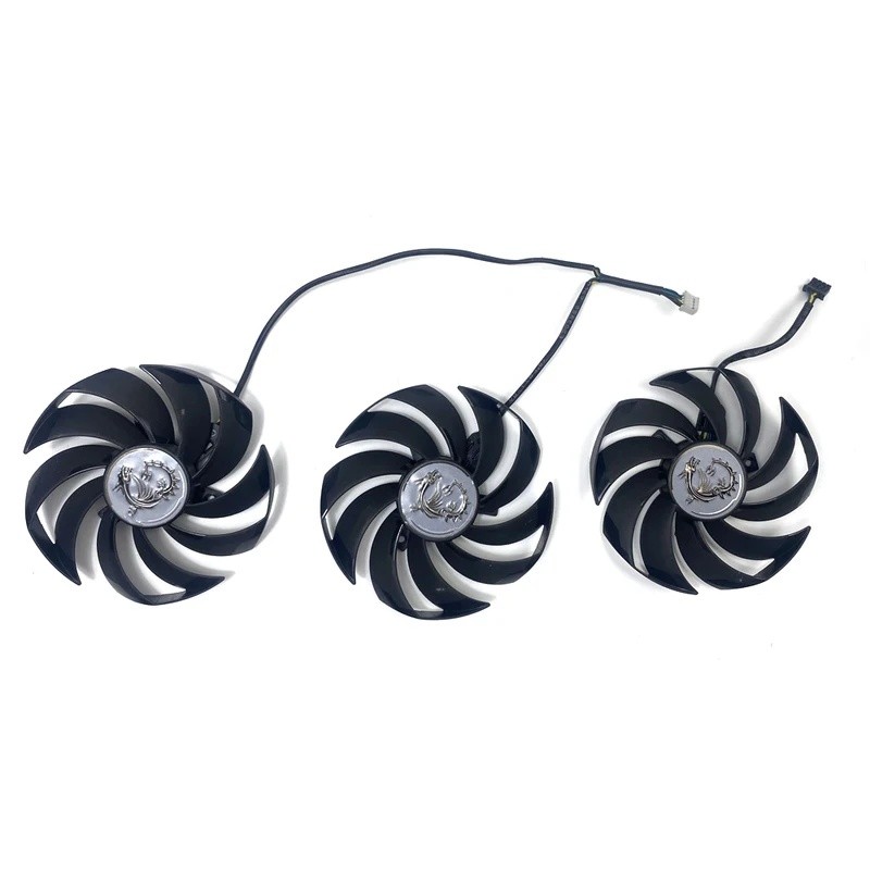 *พัดลมระบายความร้อน DIY 95 มม.PLD10010S12H DC12V 4Pin พัดลมการ์ดกราฟิกสําหรับ MSI GeForce RTX4070 40