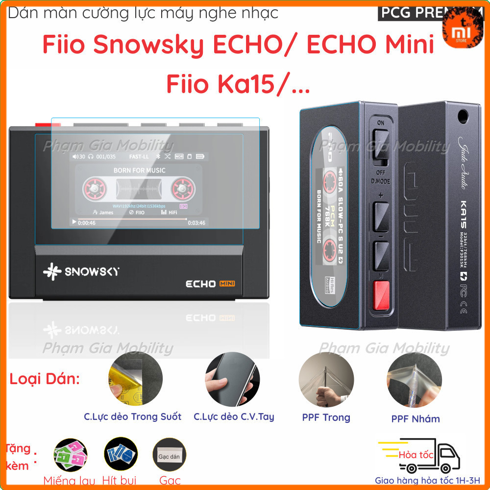 ฟิล์มกันรอยสําหรับเครื่องเล่นเพลง FIIO Snowsky Echo/ Echo Mini/ KA15 ชนิดนาโนยืดหยุ่น PFP ป้องกันรอย