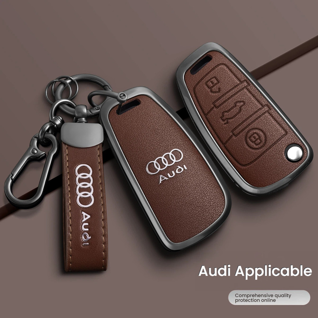 สังกะสีอัลลอยด์หนังกุญแจรถสําหรับ Audi A3 A4 B9 A5 A6 A7 C7 Q3 Q5 Q7 Q8