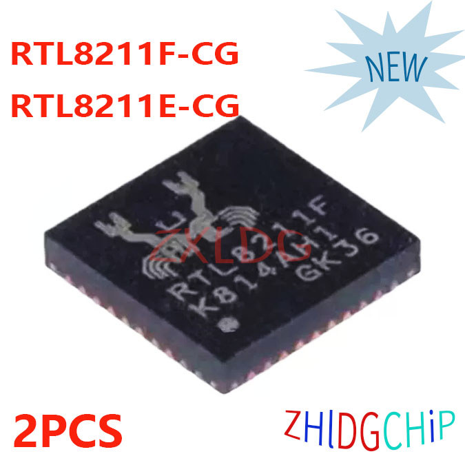 2PCS ยี่ห้อใหม่ RTL8211E-CG RT8211E RTL8211F-CG RTL8211F QFN