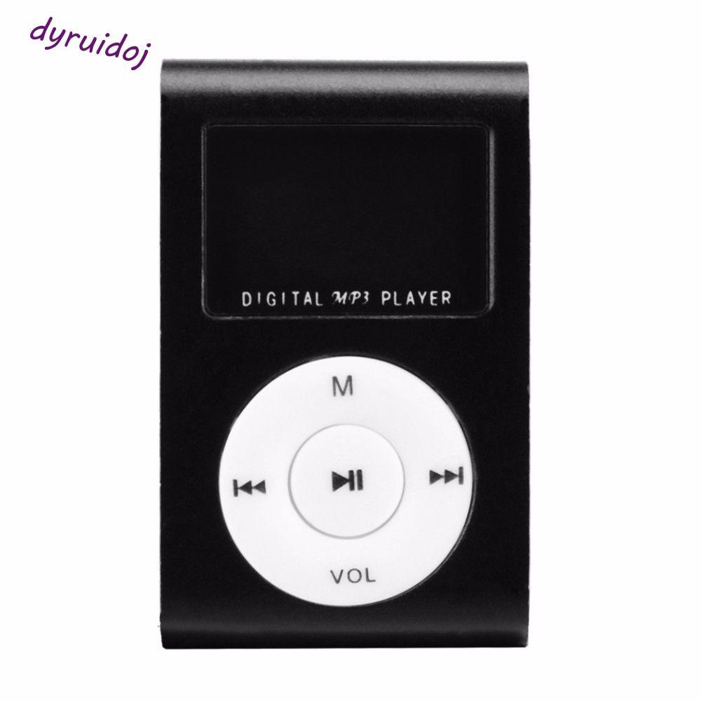 DYRUIDOJ1 Mini MP3 Player แฟชั่นแบตเตอรี่ลิเธียมคลิปรองรับ 32GB TF Card เครื่องเล่นเพลงกีฬา