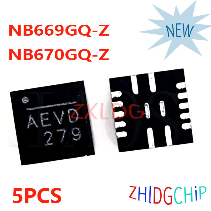 5 ชิ้นใหม่เอี่ยม NB669GQ-Z AVED AVE* NB670GQ-Z ADZD ADDZ* QFN