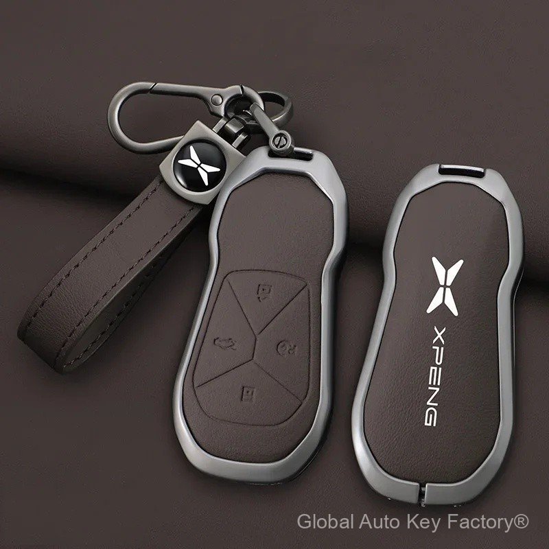สังกะสีอัลลอยด์กุญแจรถเหมาะสําหรับ Xiaopeng xpeng p7 p7i p5 g3 g3i g9 g6 22-23 เคสกุญแจอะไหล่รถยนต์