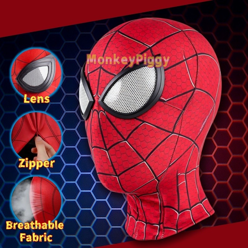 SPIDER-MAN BRAND NEW DAY คอสเพลย์หน้ากาก Spiderman พร้อมเลนส์ซิปและ 3D สําหรับคอสเพลย์และสวมใส่ทุกวัน