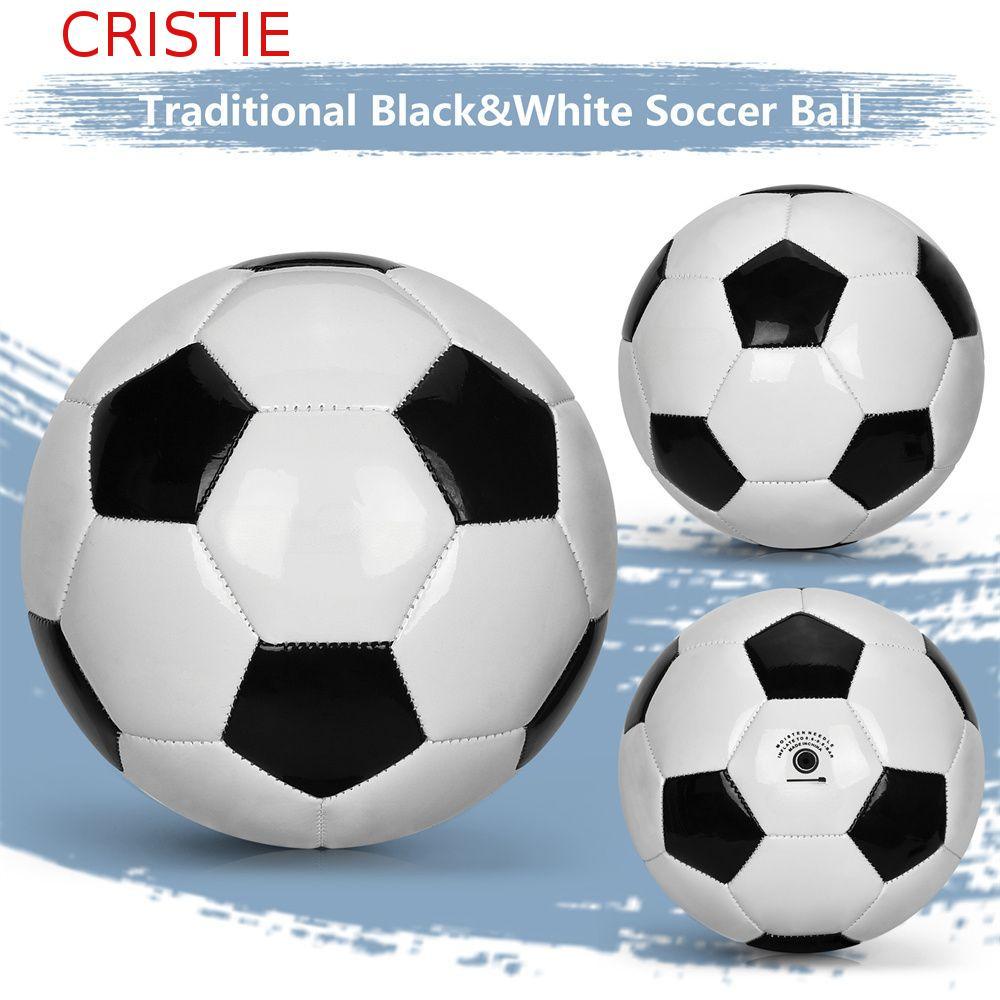 CRISTIE ฟุตบอลเด็กวัยหัดเดินมืออาชีพขนาด 3 ขนาด 4 ขนาด 5 ลูกบอลฝึก PVC แบบนุ่ม