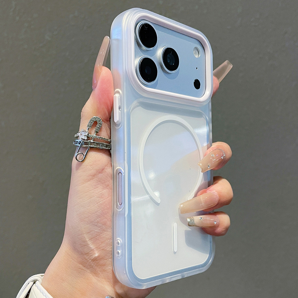 Monee สีสันโปร่งใสสําหรับ IPhone 17 16 15 14 13 12 11 Pro Max ที่มีการออกแบบไล่โทนสี Vibrant Slim กันกระแทกและความสามารถแม่เหล็ก