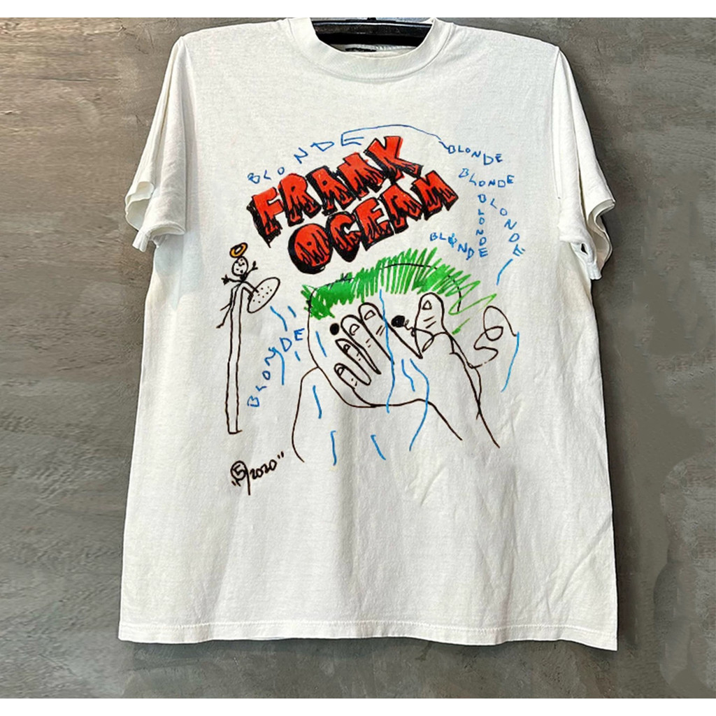 ผ้าฝ้าย 100% Frank Ocean Singer Frank Ocean เสื้อยืดแขนสั้น American Graffiti Street Wear