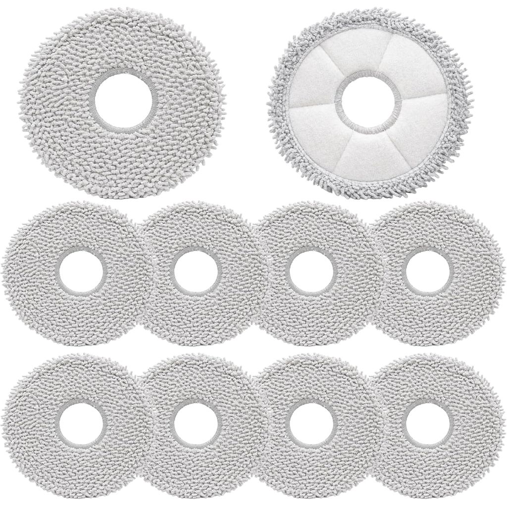 10pcs Mop Pads สําหรับ ECOVACS DEEBOT T20 Omni/X1 Omni/X1 Turbo/T10 Omni/X2 Omni/T30S/N30S AI/T30S A