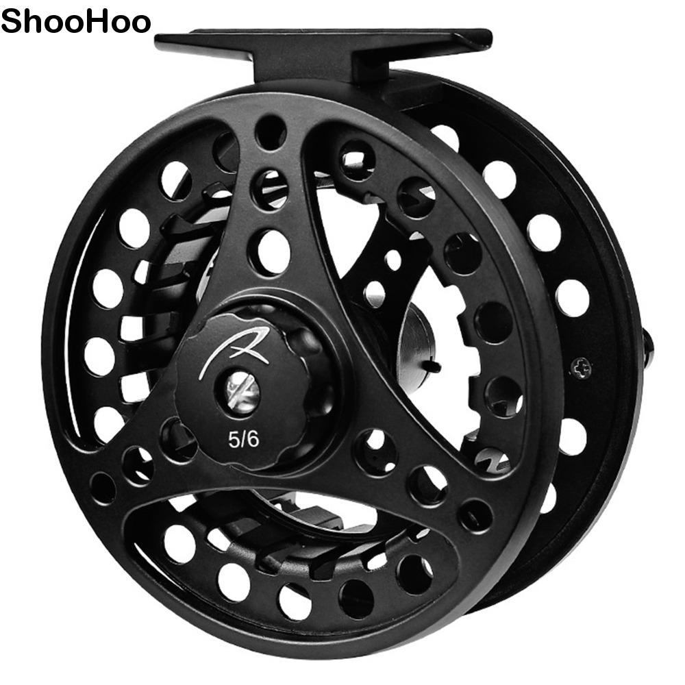 SHOOHOO Fly Fishing Reel, 5/6 WT อลูมิเนียม Fly Reel, ทนทาน 2 + 1BB แบริ่ง 85 มม. เส้นผ่านศูนย์กลางต