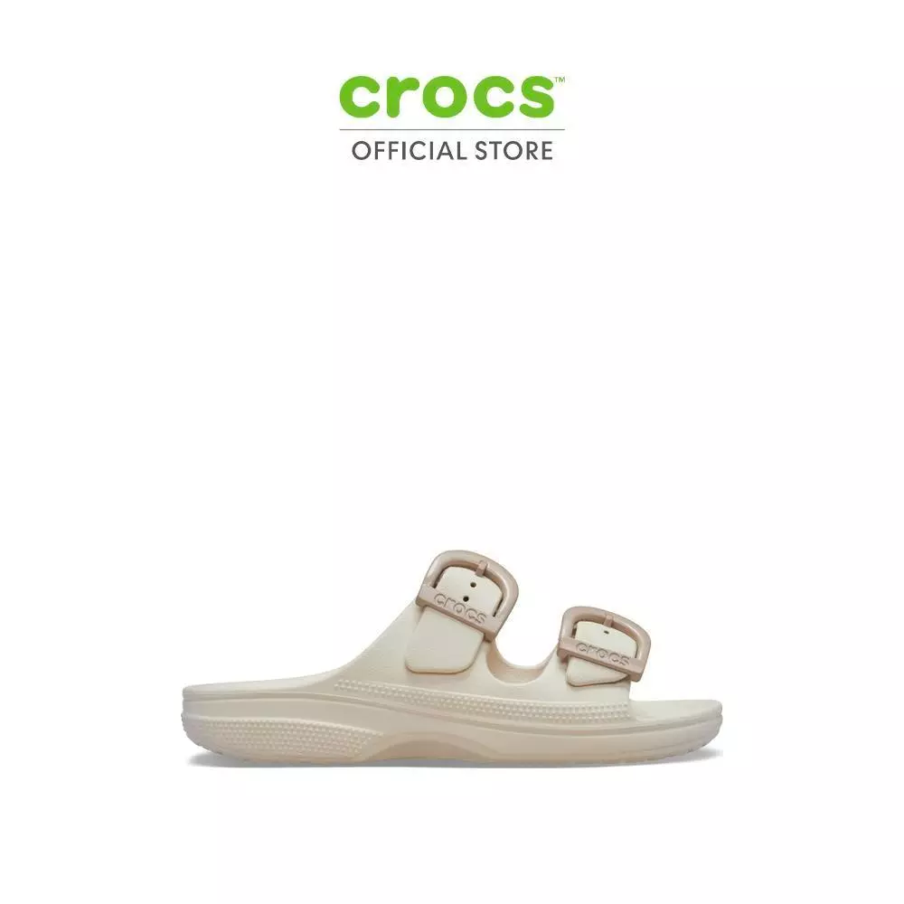 CROCS รองเท้าแตะผู้หญิง SATURDAY ENAMEL BUCKLE SANDAL รุ่น 212867-2MC - FRAPPE