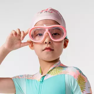 Decathlon Swimming Mask Size S Asian Fit Clear Lenses แว่นตาว่ายน้ำรุ่น Swimdow V2 ขนาด S สำหรับคนเอเชีย - Pink