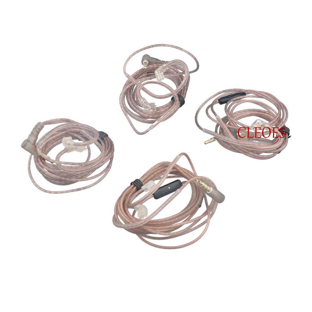 CLEOES 2Pin สายหูฟังอัพเกรด B/C Pin Silver Plated 2Pin สาย High-Purity Twisted สาย ZS10 สายหูฟัง