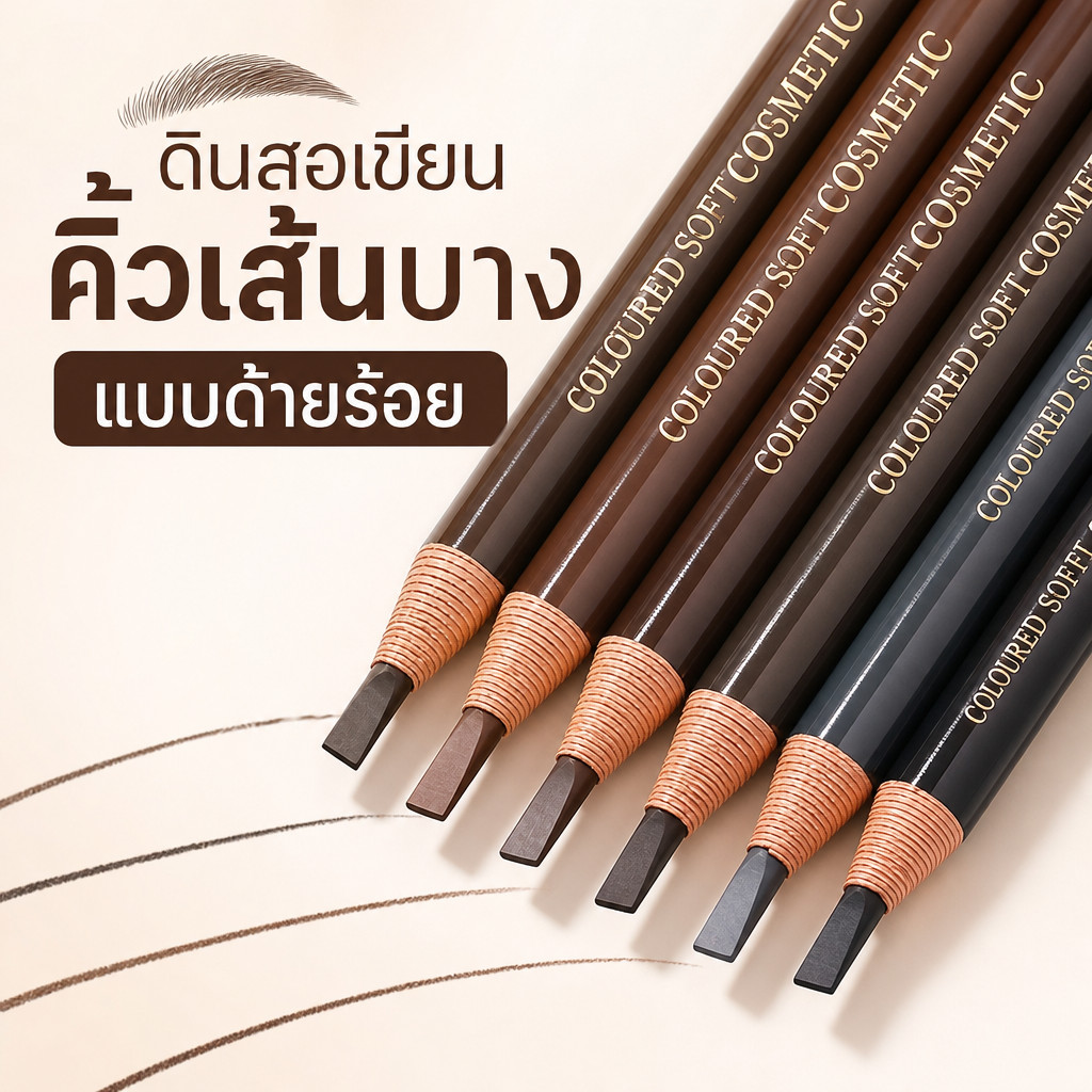 YTL (ร้านไทย) ดินสอเขียนคิ้ว แบบกันน้ำ ดินสอเขียนคิ้วแบบเชือก เขียนคิ้วเชือกดึง เขียนคิ้วกันน้ำ