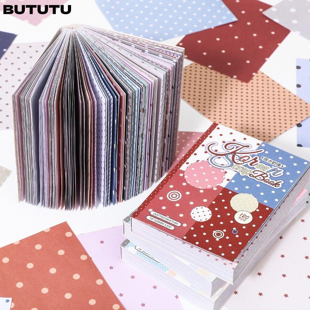 BUTU Memo Pad Refill หน้า, สําหรับ M5 หน้าด้านใน Tear-หน้าวัสดุหนังสือ, ตกแต่ง 120 แผ่นสมุดภาพกระดาษชุด DIY Journal