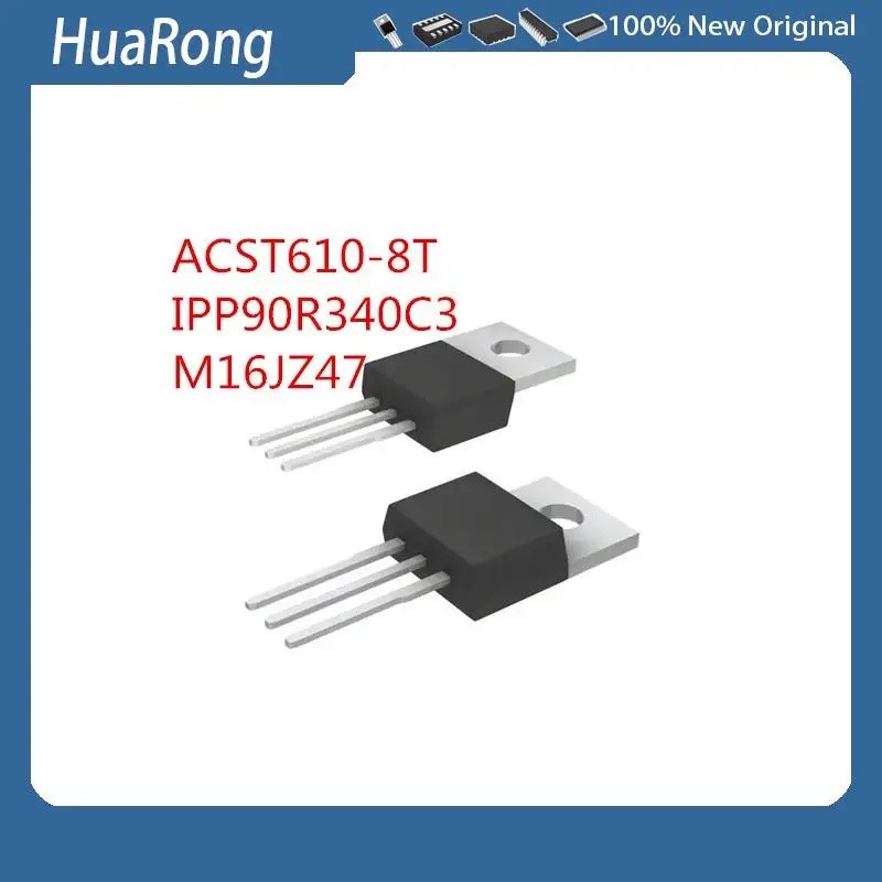 20 ชิ้น/แบทช์ ACST610-8T ACST6108 9R340C IPP90R340C3 M16JZ47 16A 600V TO-220