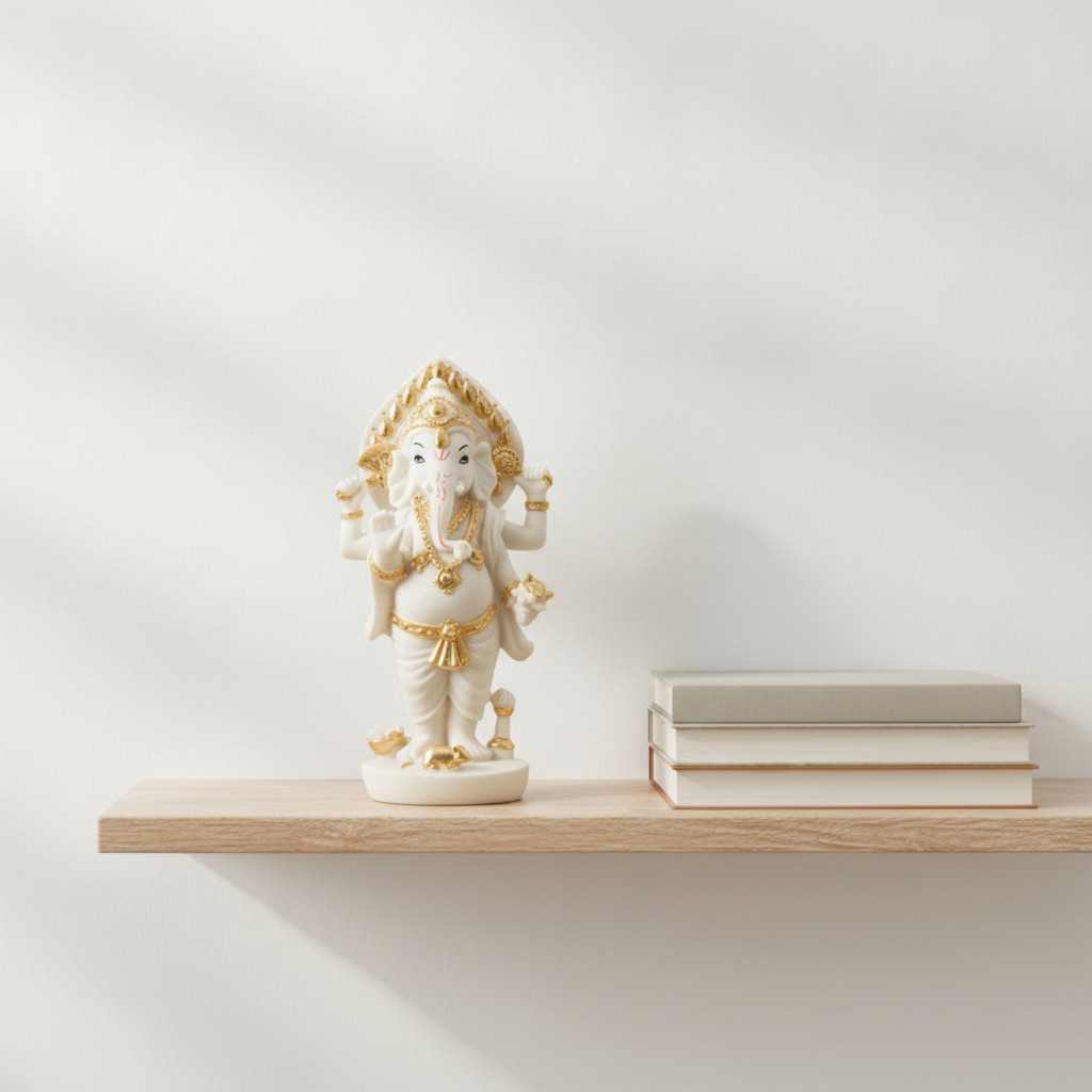 ช้าง Deity Figurine Sculpted รูปปั้นช้างไทย Deity พร้อมแท่นตัวเลขทนทานสะสมหุ่น Elegant