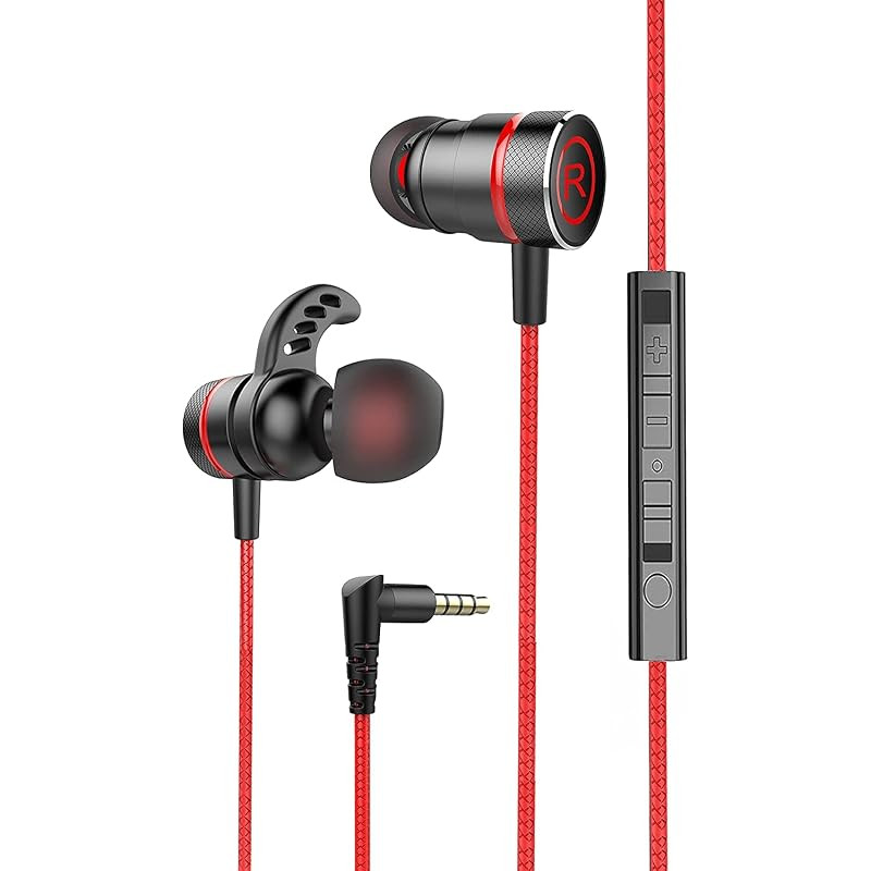Kasott Soundmaster Pro V1 Gaming Earphones with Microphone 【Microphone Mute Function】 Bass-Heavy In-