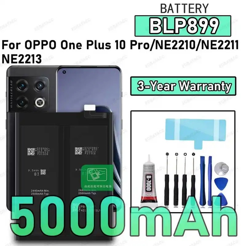 100% ใหม่ Zero Cycle BLP899 แบตเตอรี่สําหรับ OPPO ONEPLUS 10 PRO/NE2210/NE2211/NE2213 เปลี่ยน Bateri