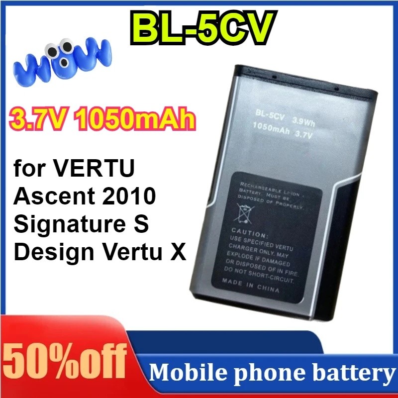 3.7V 1050mAh BL-5CV เปลี่ยนแบตเตอรี่สําหรับ VERTU Ascent 2010 Signature S Design Vertu X แบตเตอรี่โท