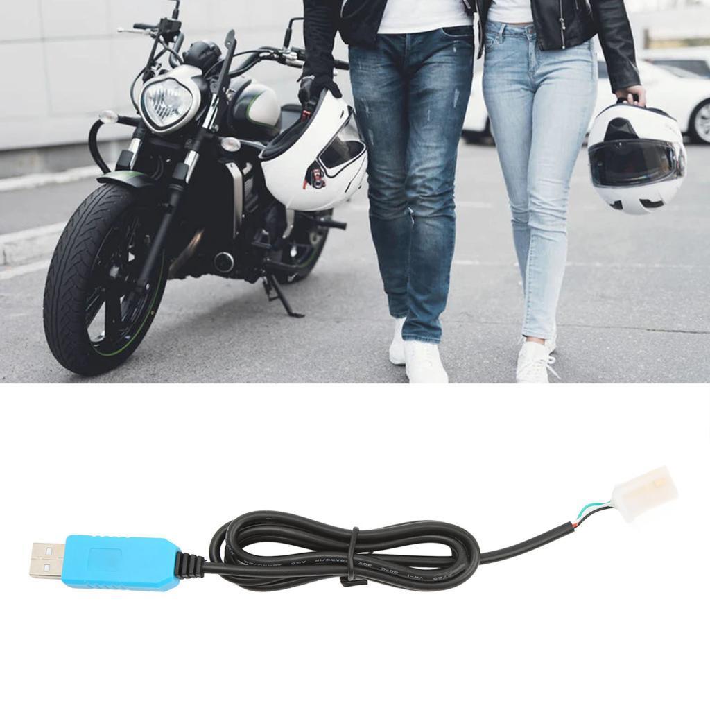 Tutoushop Qiilu สาย USB รถจักรยานยนต์ไฟฟ้า RS323 ความไวสูงถึง TTL พร้อมความเข้ากันได้ของตัวควบคุม VO
