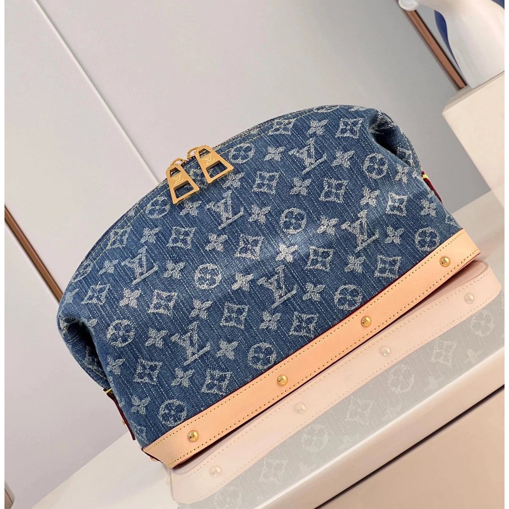 ขายใหญ่ขายร้อน pochette Cosmé tique เครื่องสําอาง Travel Companion Denim เครื่องสําอางสุภาพสตรีคลัทช