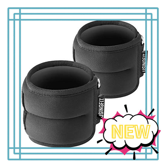USINGFIT Ankle Weights, Wrist Weights, Strength Training, 2 * 0.5 kg / 2 * 1 kg / 2 * 1.5 kg / 2 * 2