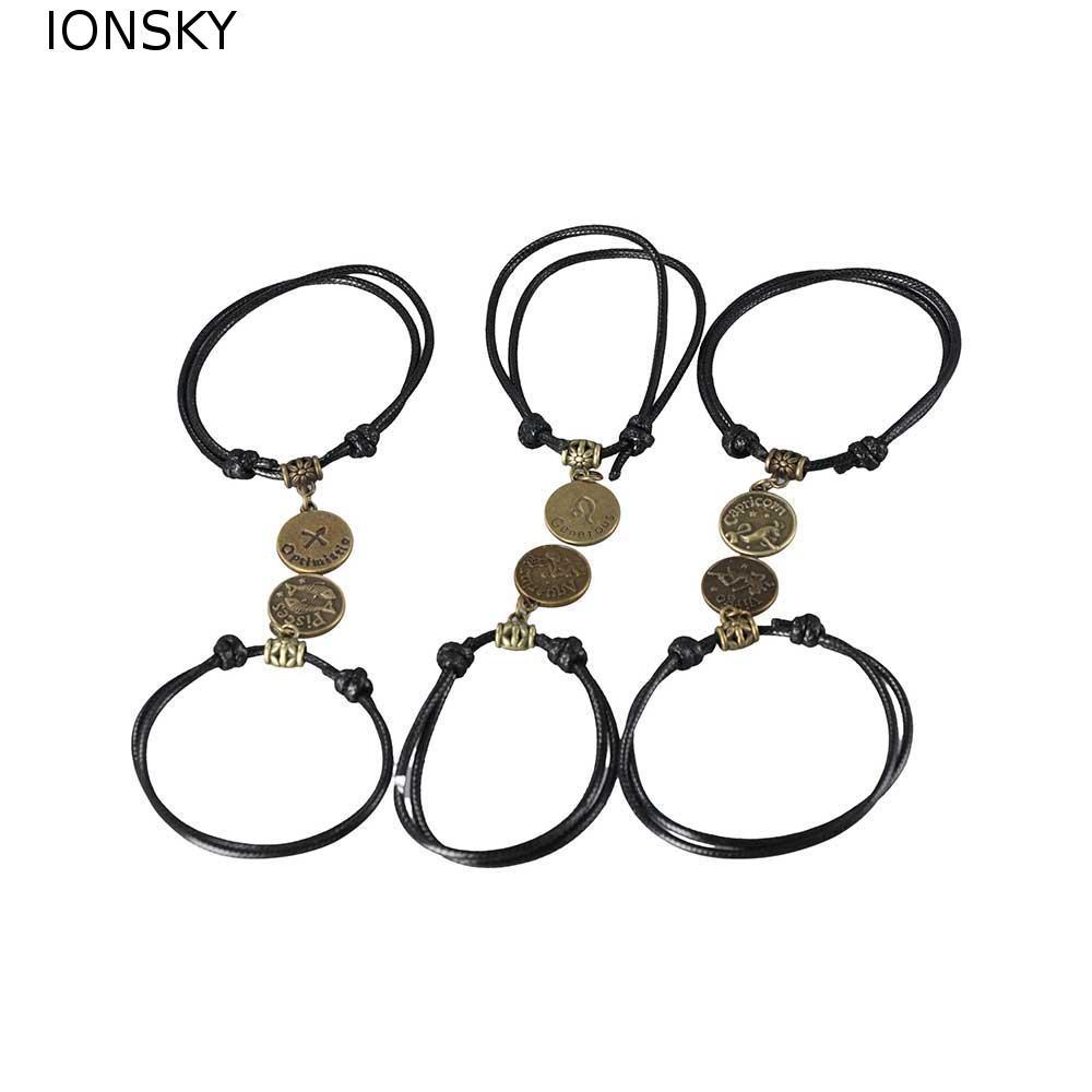 IONSKY Anklet Sandal Men Japan Barefoot Beach Black Rope Foot Jewelry