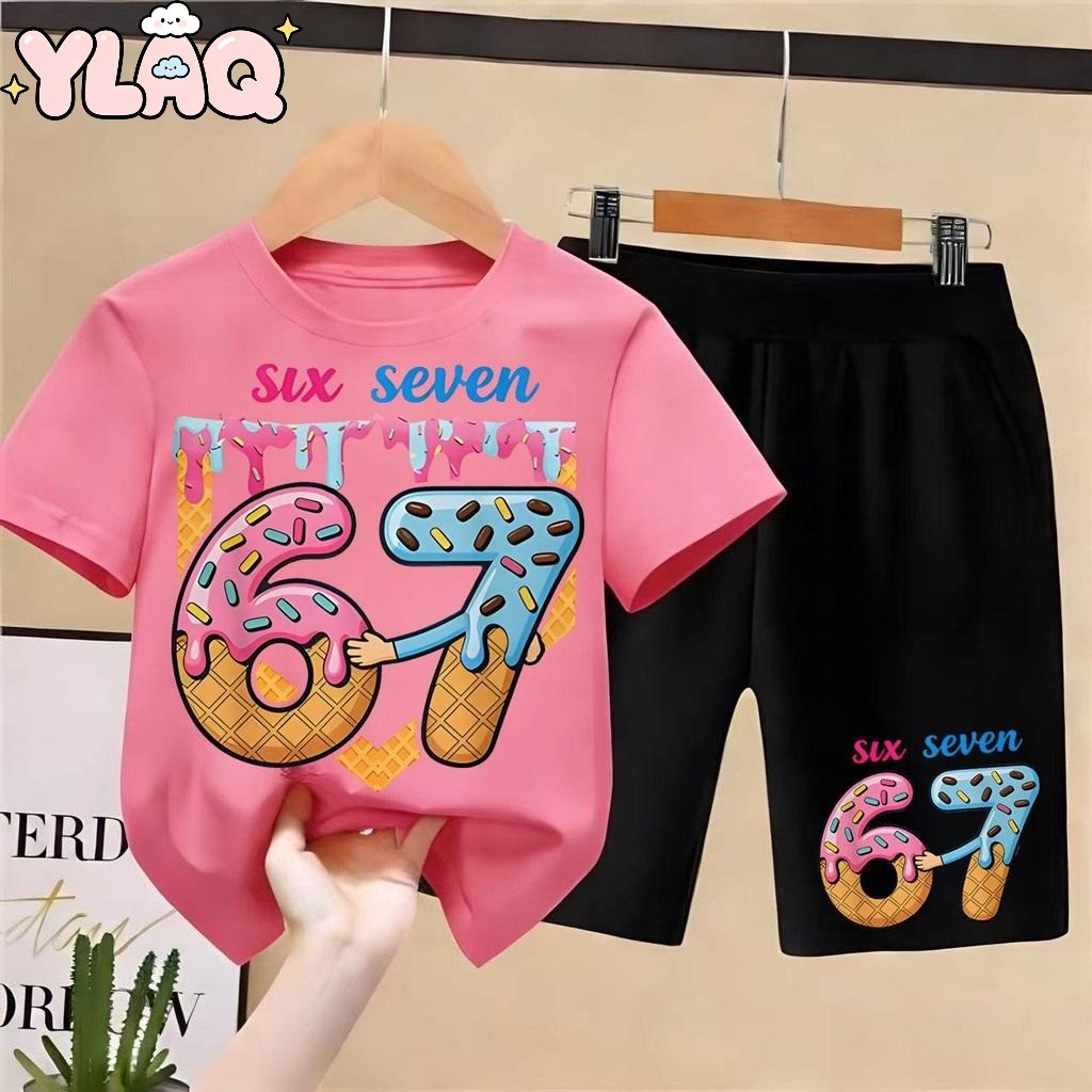 ใหม่!!! ชุดเด็กผู้ชาย 2 ชิ้น SIX-SEVEN 2026 เสื้อยืดลำลอง