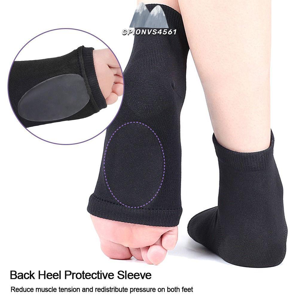 GPIONVS4561 ปลอกป้องกันส้นหลัง Soft Elastic Arch Support Sleeve ตัวป้องกันส้นเท้าแบบปรับได้